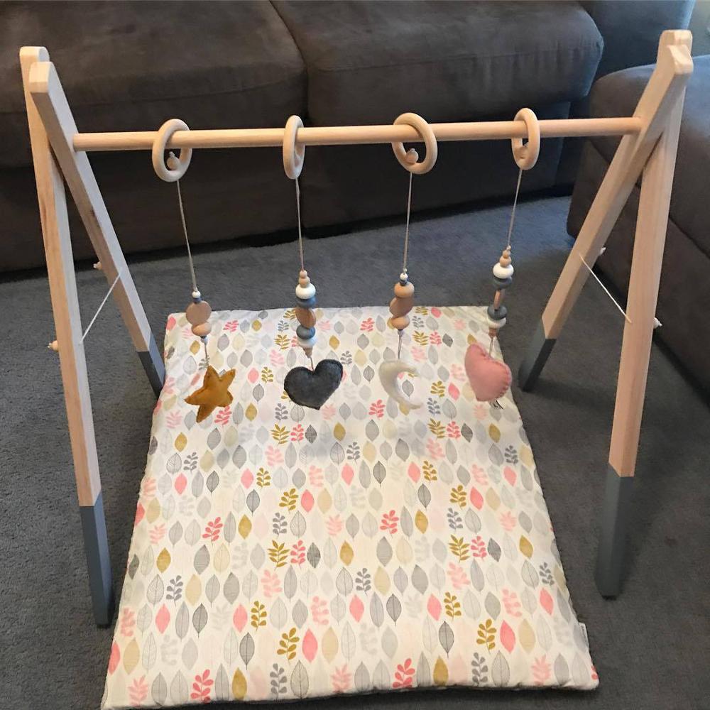 Wooden Baby Sensory Play Gym - Frame and/or Choice of Hanging Toys