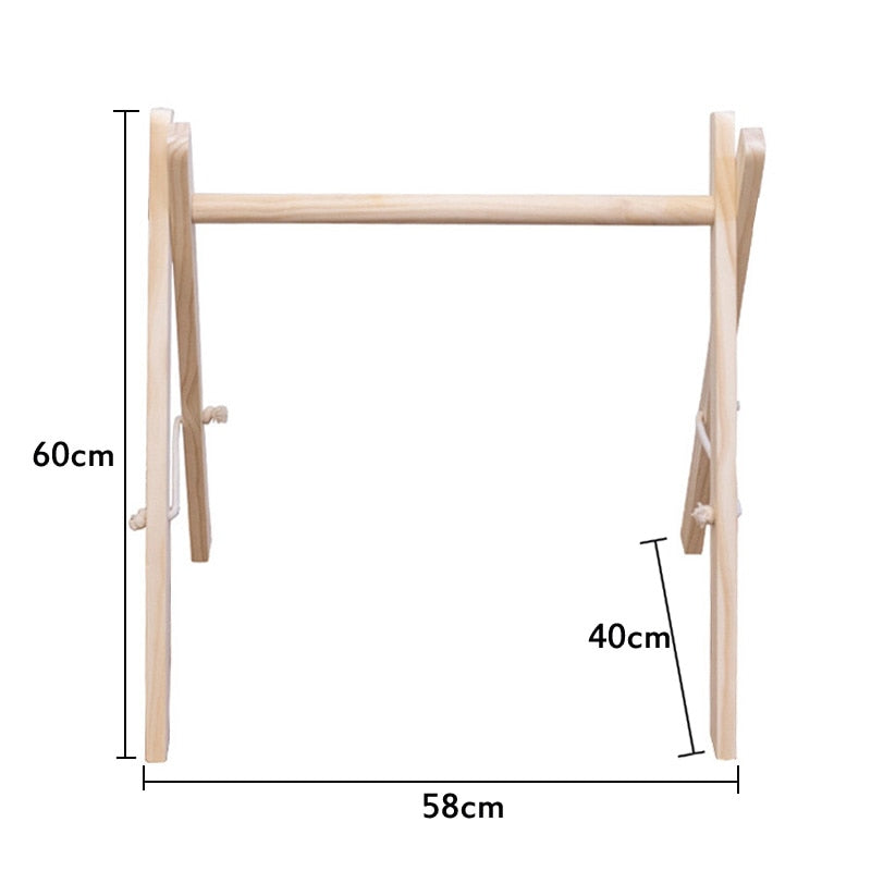 Wooden Baby Sensory Play Gym - Frame and/or Choice of Hanging Toys