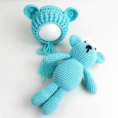 Handmade Newborn baby Toddler Hat & Toy Gift Set