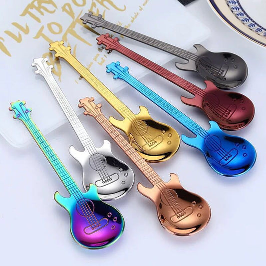 Stainless Steel Guitar Spoons - 4pcs a Set - Various Colours