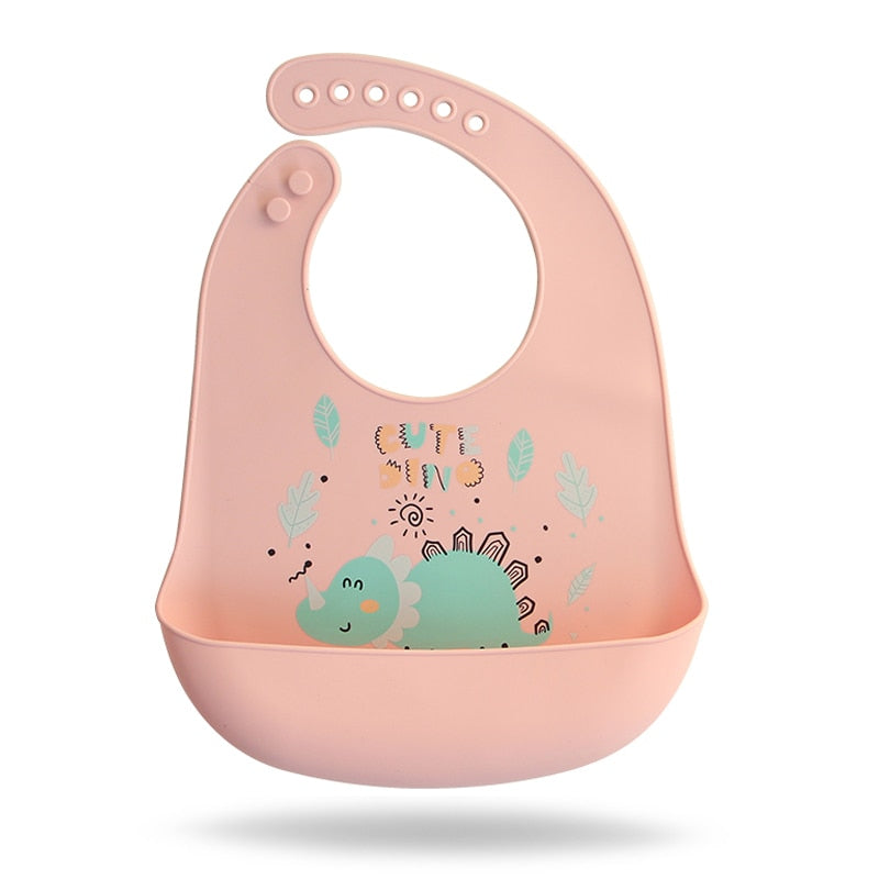 Baby Silicone waterproof food Bib - Various Designs