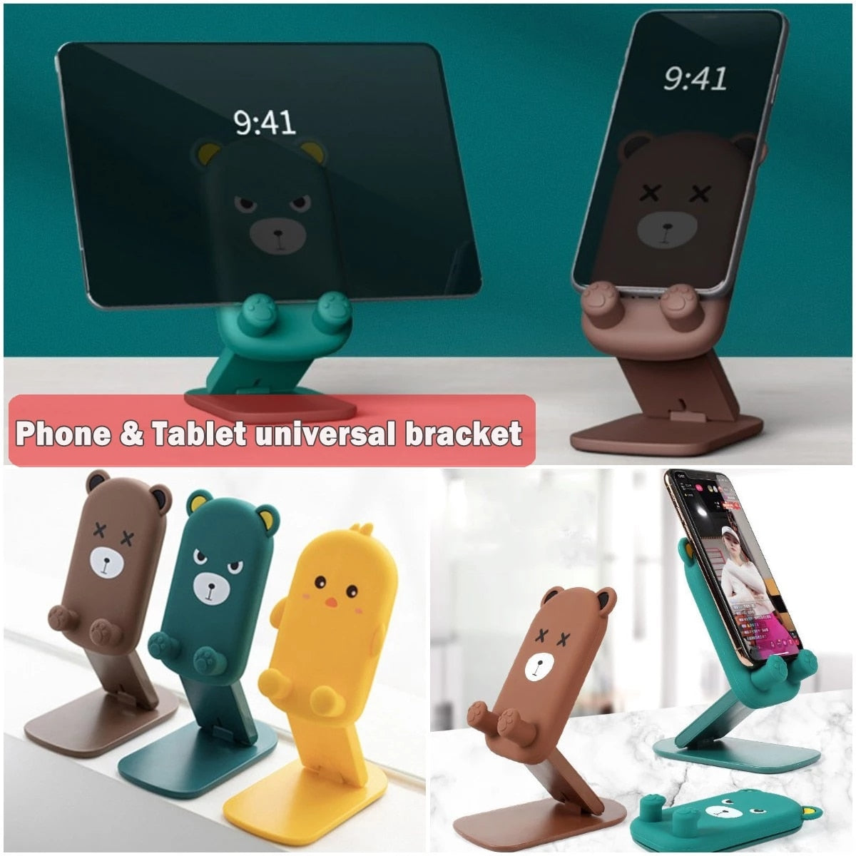 Kids Foldable Phone Holder for Travelling - Various Designs