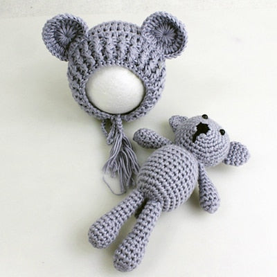 Handmade Newborn baby Toddler Hat & Toy Gift Set