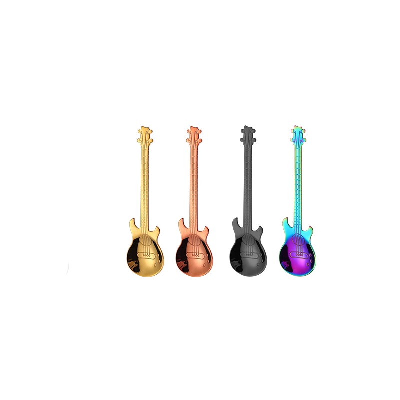 Stainless Steel Guitar Spoons - 4pcs a Set - Various Colours