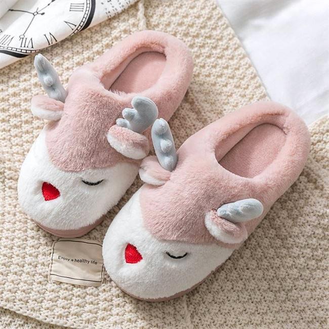 Winter Deer Non-Slip Slippers - Various Designs & Sizes