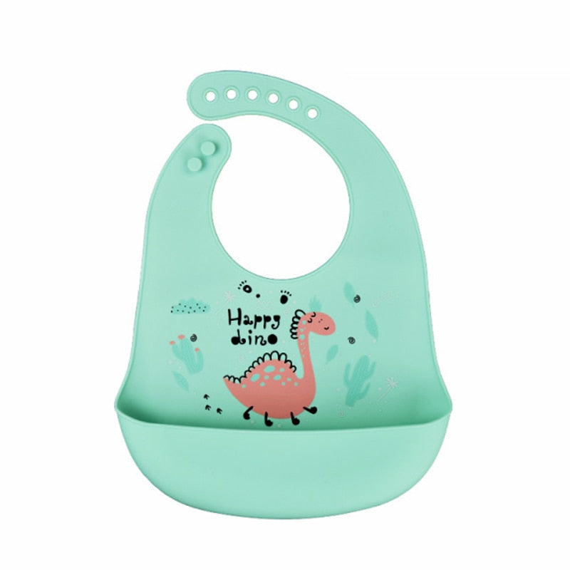 Baby Silicone waterproof food Bib - Various Designs