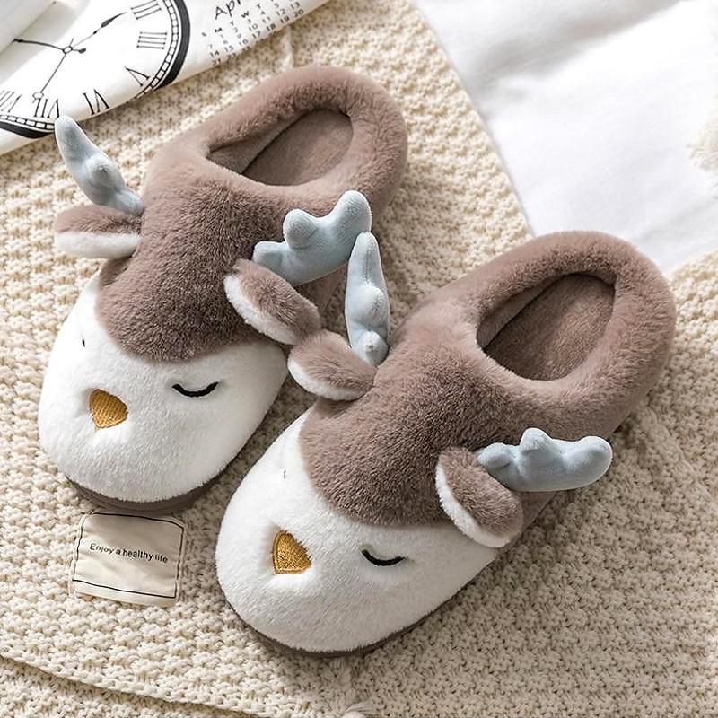 Winter Deer Non-Slip Slippers - Various Designs & Sizes