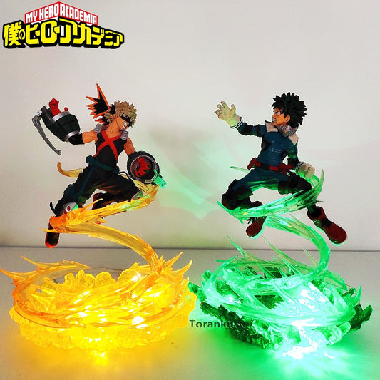 My Hero Academia Bakugou Katsuki VS Midoriya Izuku LED Battle Scene Anime Figure