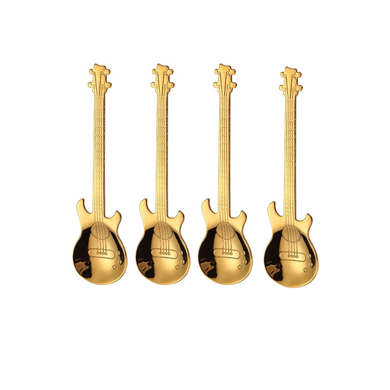 Stainless Steel Guitar Spoons - 4pcs a Set - Various Colours