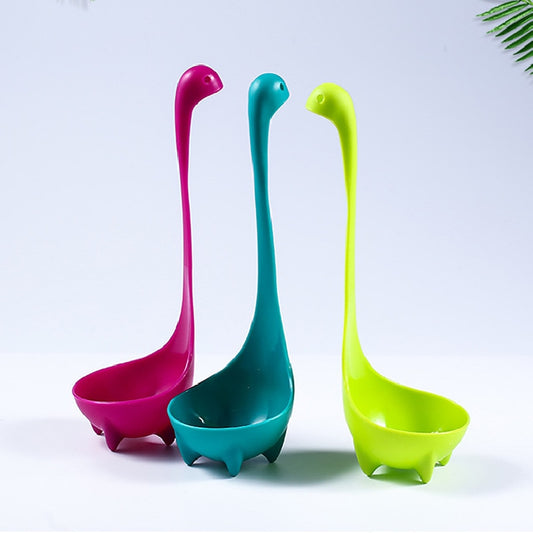 Lock Ness Monster Long Handle Cooking Soup Spoon - 3 Colour Options