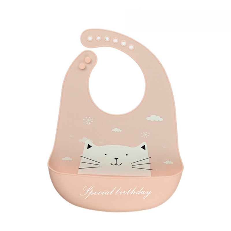 Baby Silicone waterproof food Bib - Various Designs