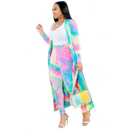 Women's 2 Piece Summer Suit - Long Overtop & Leggings - Various Designs