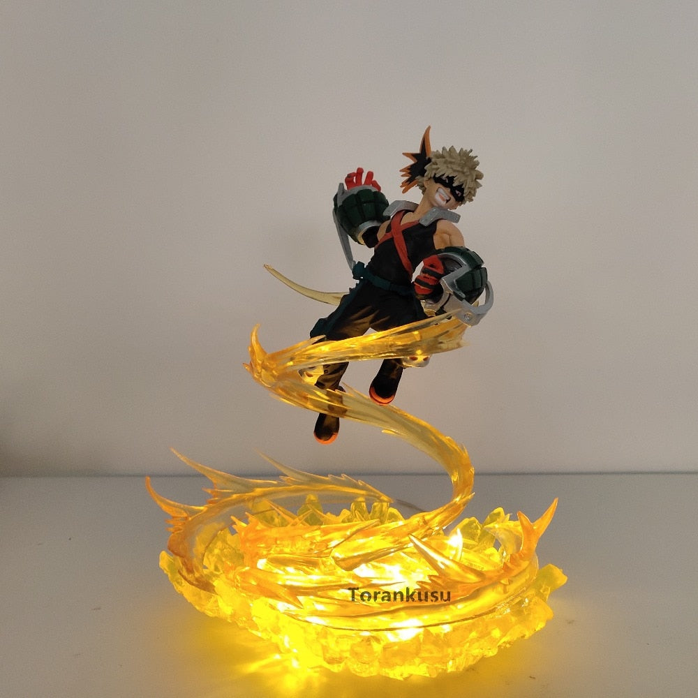 My Hero Academia Bakugou Katsuki VS Midoriya Izuku LED Battle Scene Anime Figure