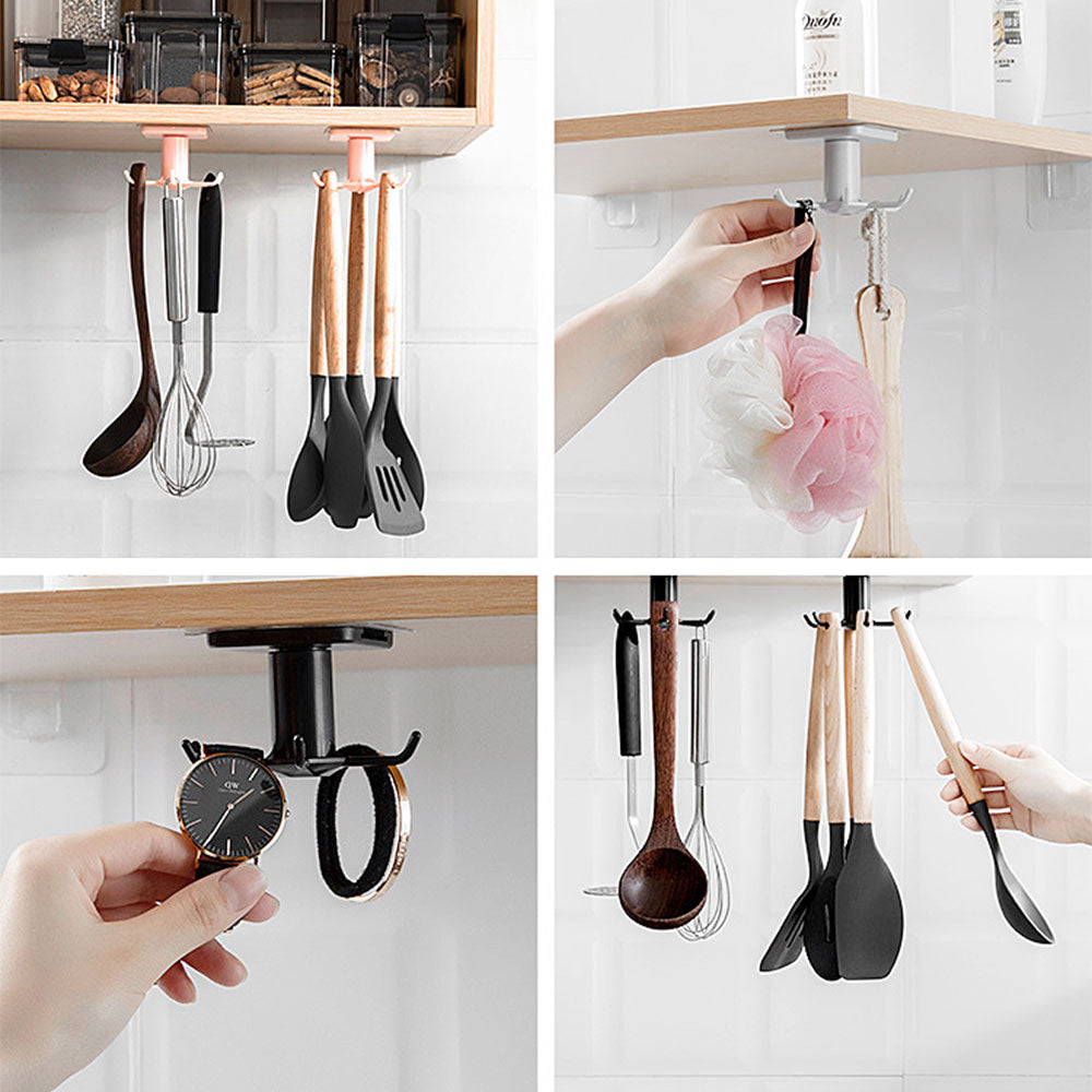 Self Adhesive Rotating Kitchen Hooks