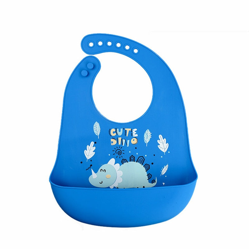 Baby Silicone waterproof food Bib - Various Designs