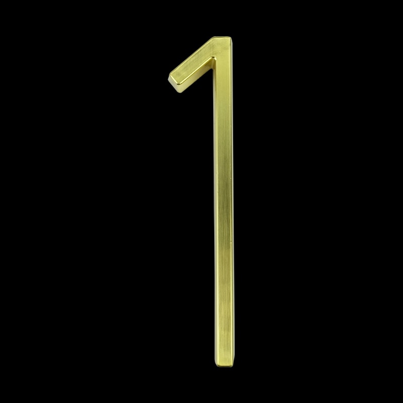 125mm Golden/Brass House Numbers - A/B/C - 0 to 9