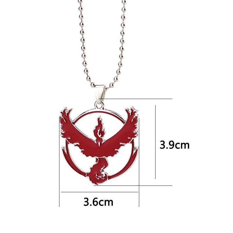 Pokemon Go Team Metal Necklace - Valor Mystic or Instinct