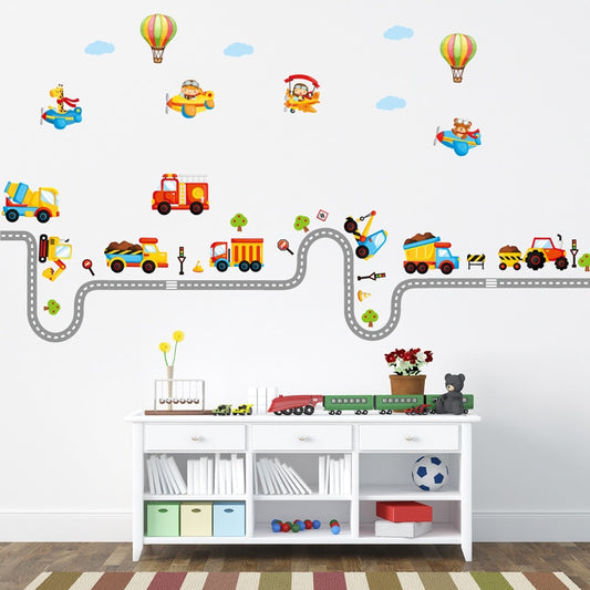 Cartoon Road Wall Sticker Pack