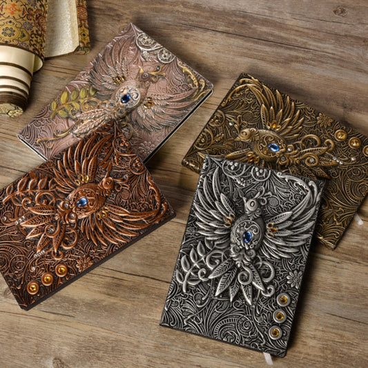 Vintage Retro Diary Notebook - Carved Front - Various Designs