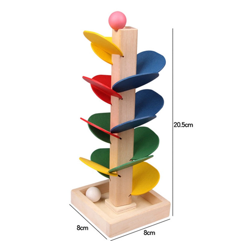 Children's Kids Wooden Tree Falling Ball Puzzle Game