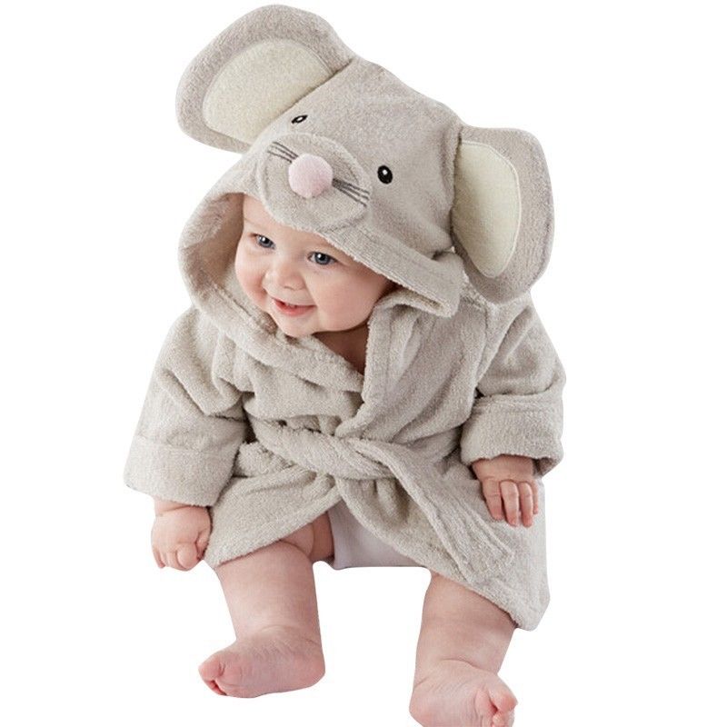 Baby Toddler Animal Dressing Gown Bath Towel - Various Styles