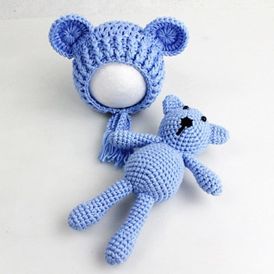 Handmade Newborn baby Toddler Hat & Toy Gift Set