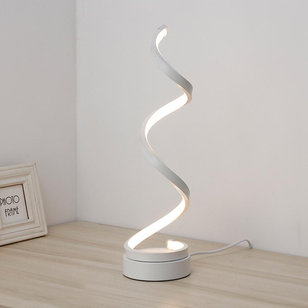 24W Spiral LED Table Desk Lamp - White or Gold