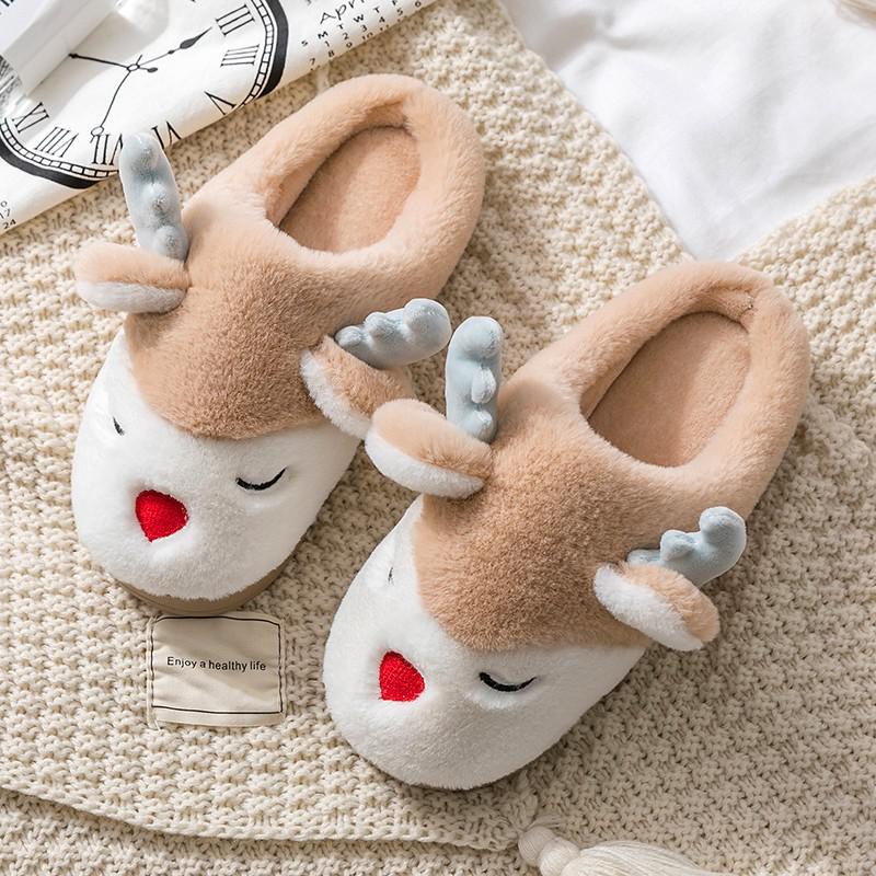 Winter Deer Non-Slip Slippers - Various Designs & Sizes