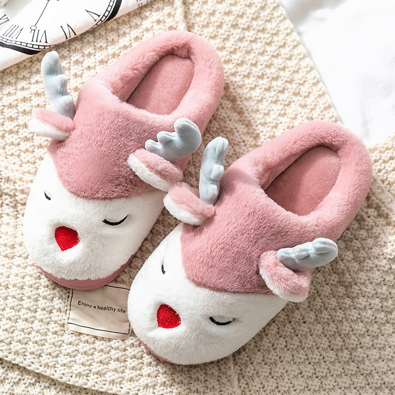 Winter Deer Non-Slip Slippers - Various Designs & Sizes