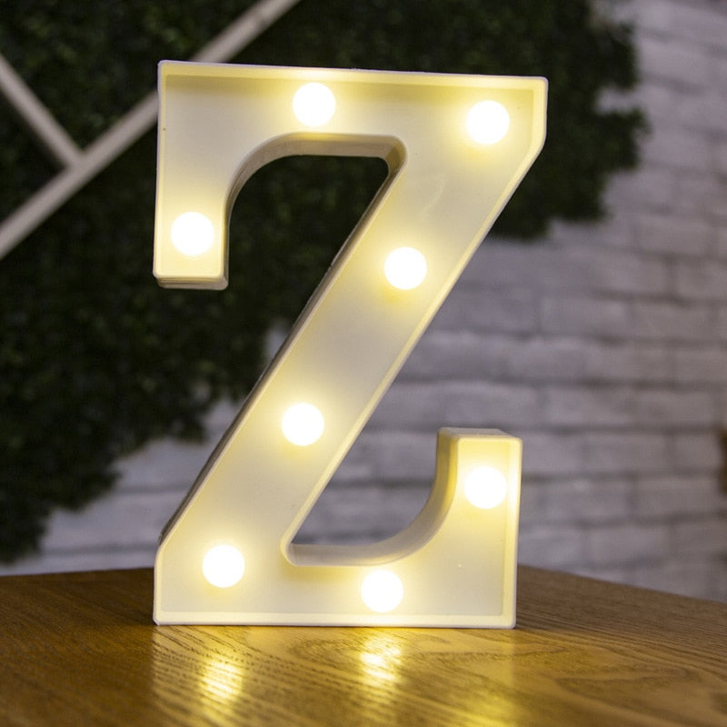 16cm High Number & Letter LED Lights - A to Z - 0 to 9