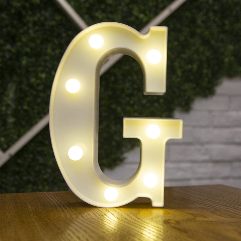 16cm High Number & Letter LED Lights - A to Z - 0 to 9