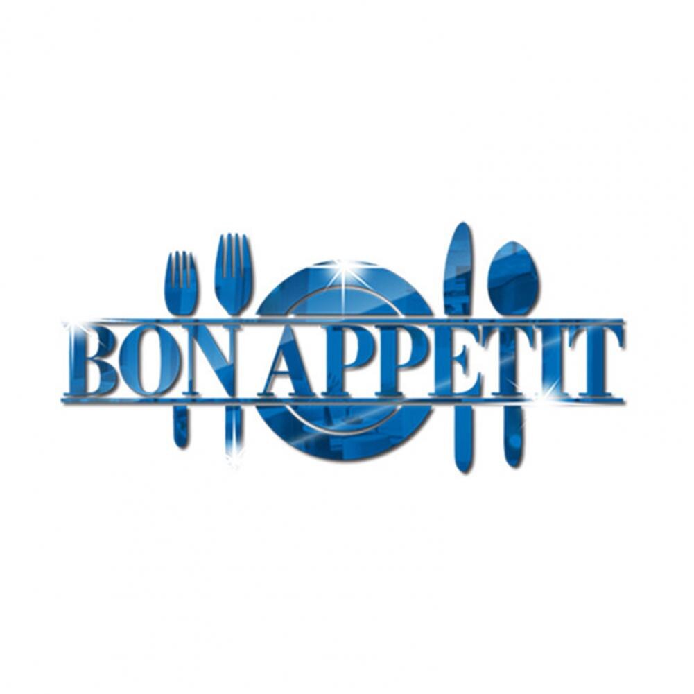 Acrylic Kitchen Wall Decal - Bon Appetit - Various Colours