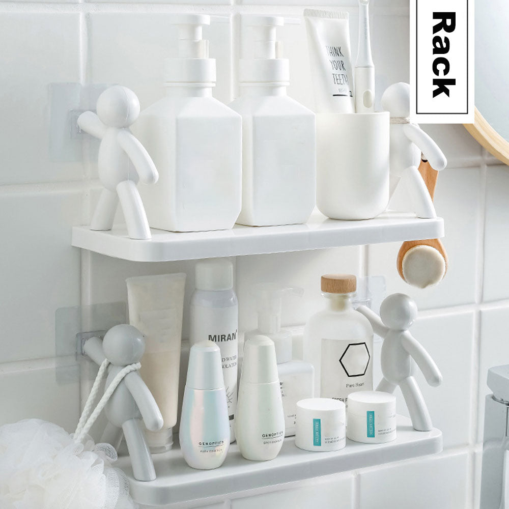 Bathroom Shower Wall Self Adhesive Shelf Rack