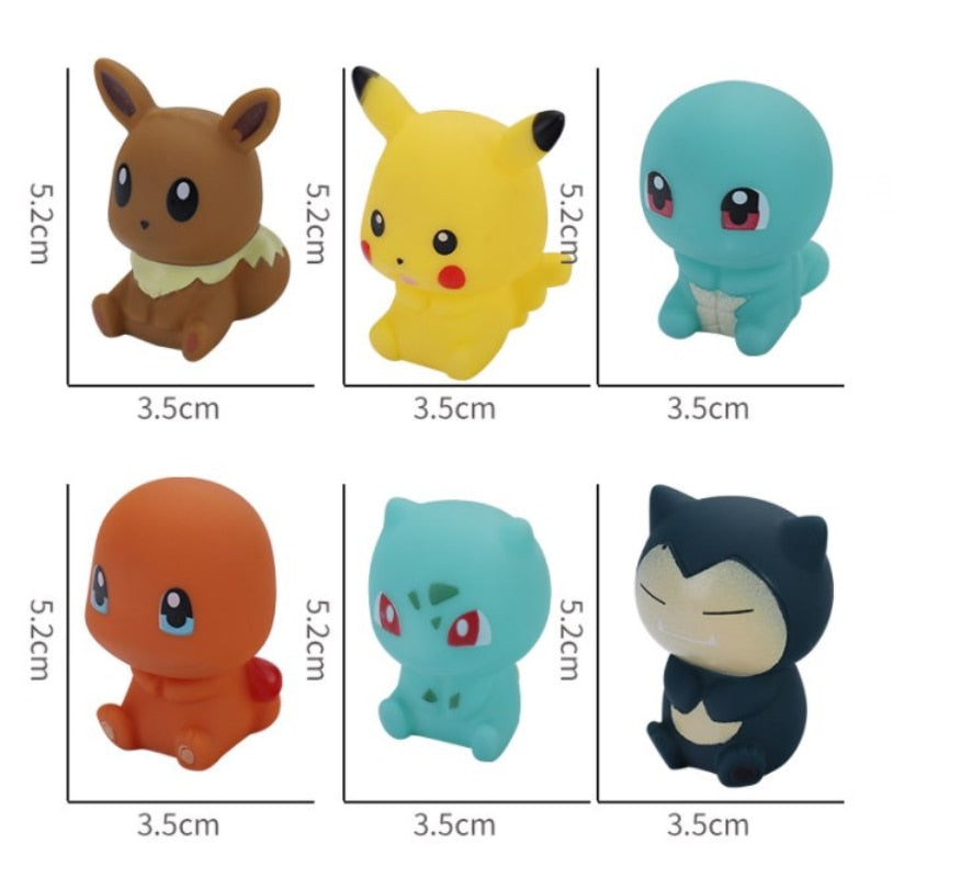 Pokemon Bath Toys Pack - 6 Different Pokemon