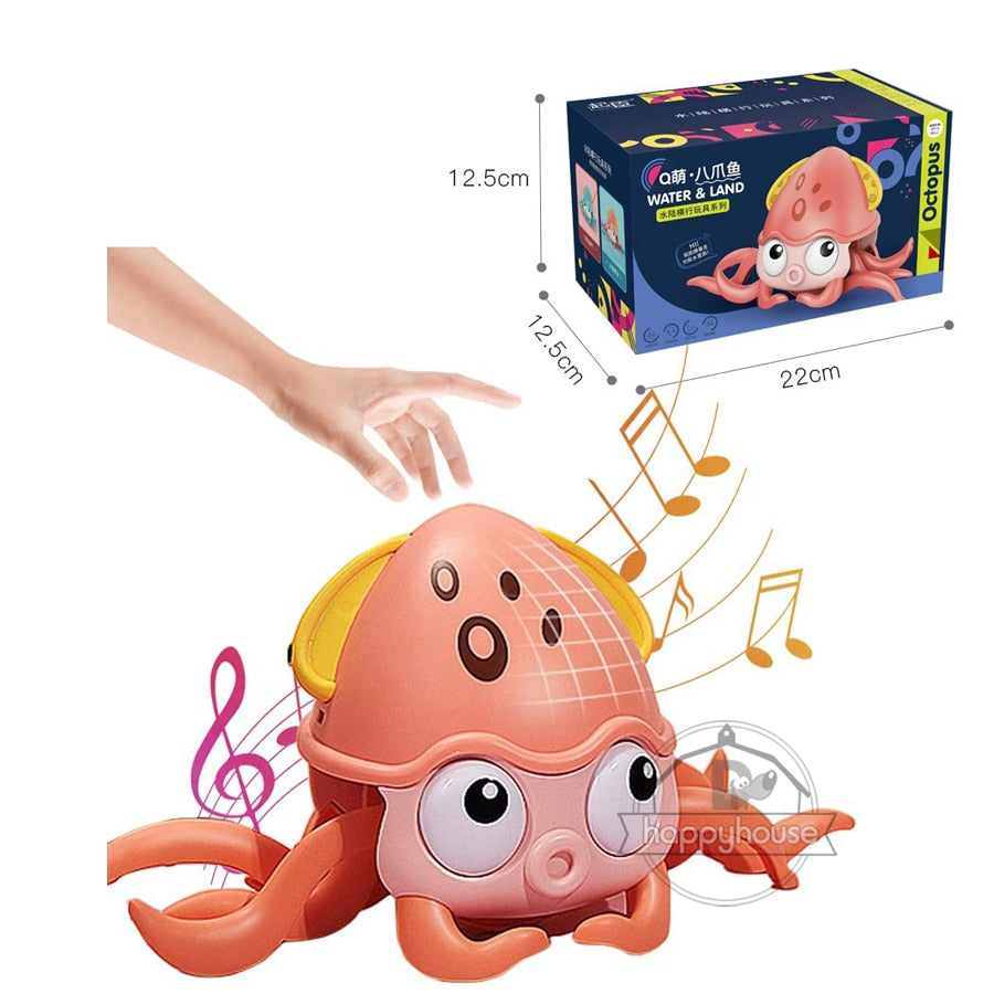 Children's Kids Crab / Squid Crawler Toy - Light Up & Move