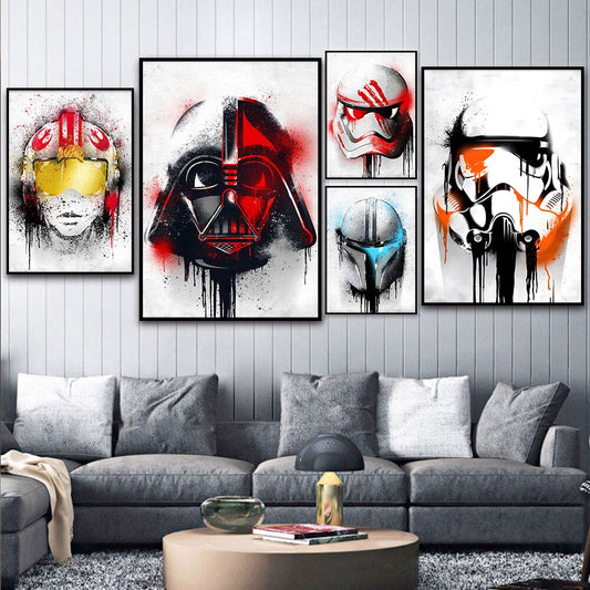 Disney Star Wars Canvas Spraypaint Wall Art - Various Designs