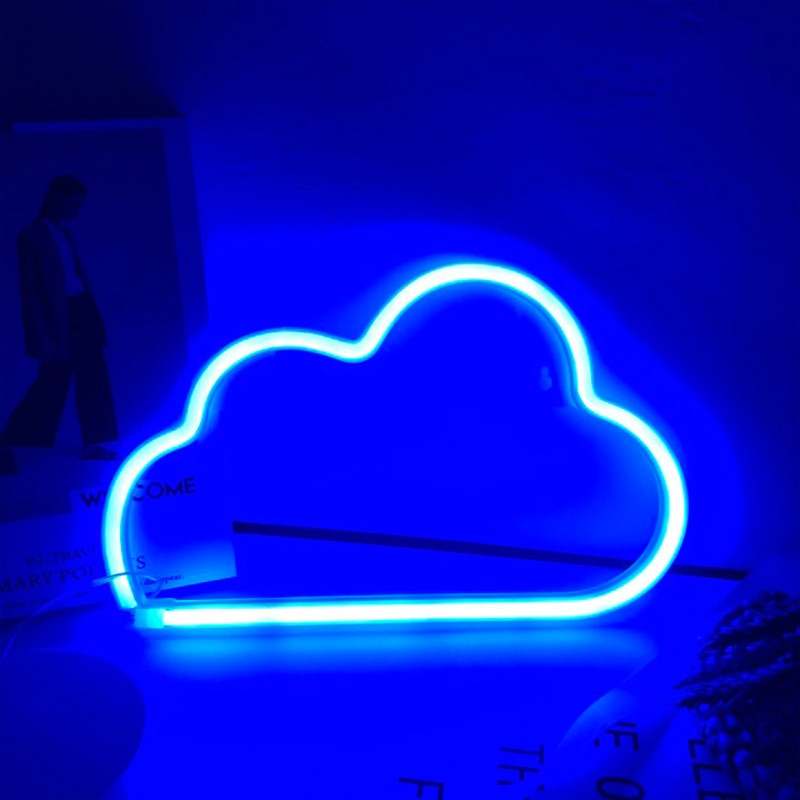 LED Neon Style Night Light - Unicorn, Heart, Rainbow & More