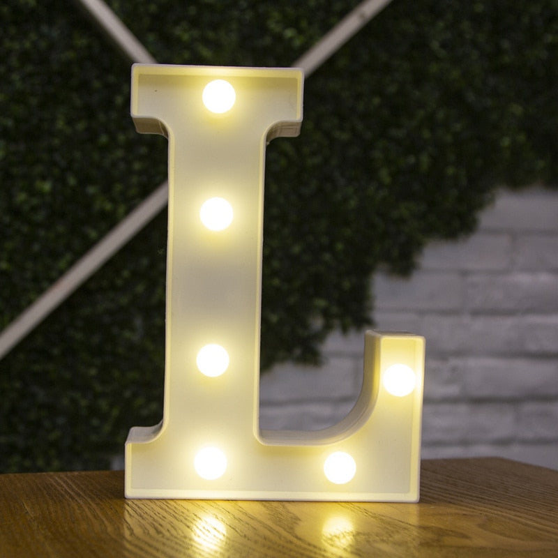 16cm High Number & Letter LED Lights - A to Z - 0 to 9