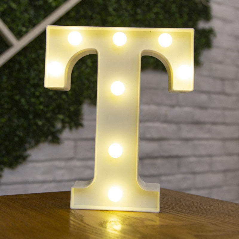 16cm High Number & Letter LED Lights - A to Z - 0 to 9