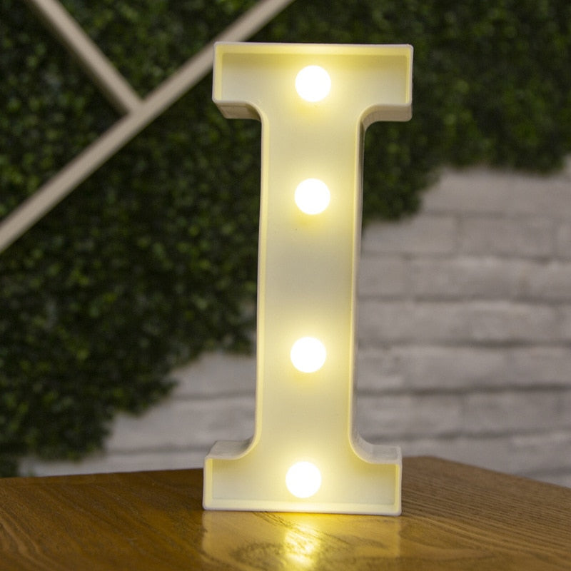 16cm High Number & Letter LED Lights - A to Z - 0 to 9