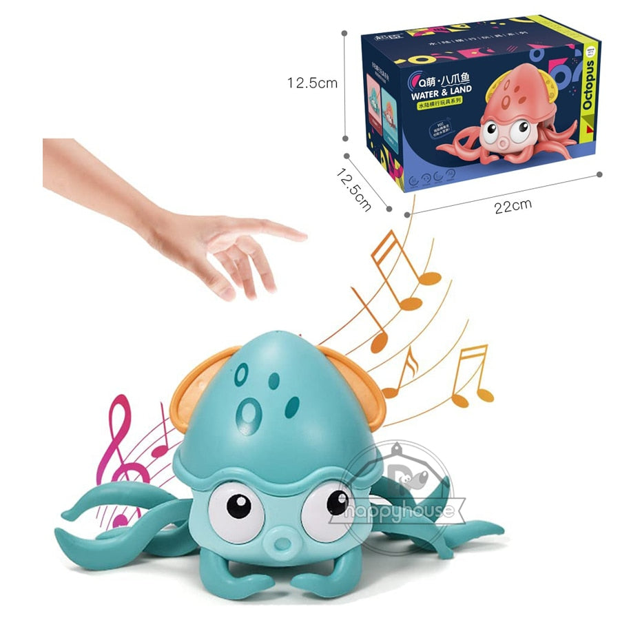 Children's Kids Crab / Squid Crawler Toy - Light Up & Move