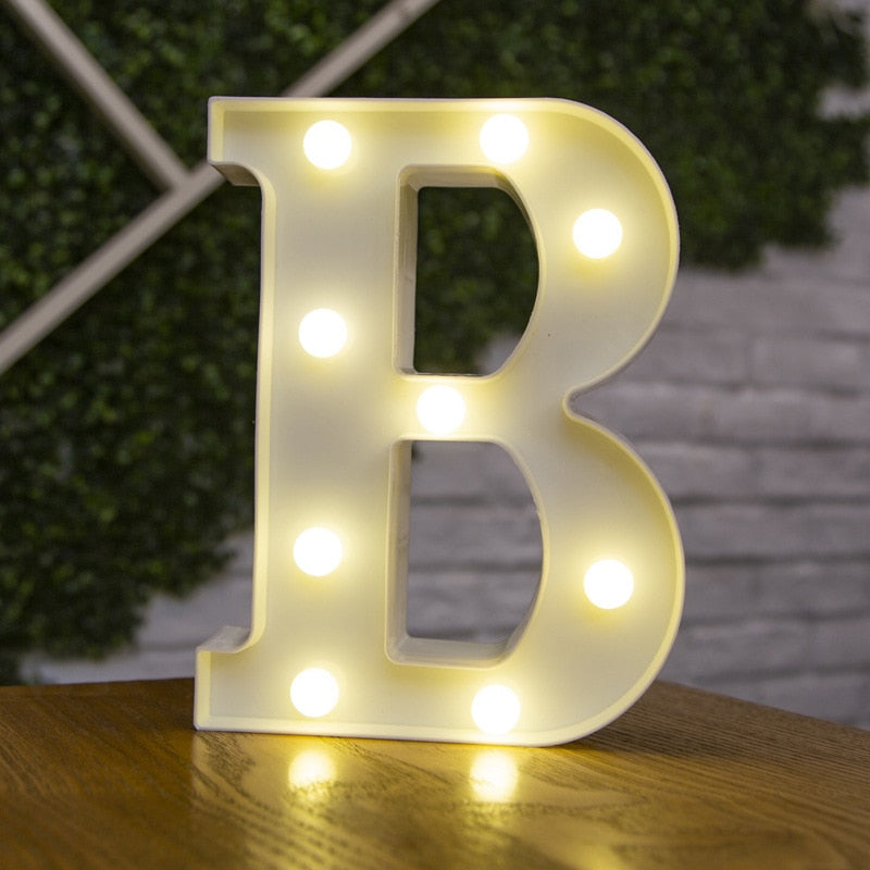 16cm High Number & Letter LED Lights - A to Z - 0 to 9