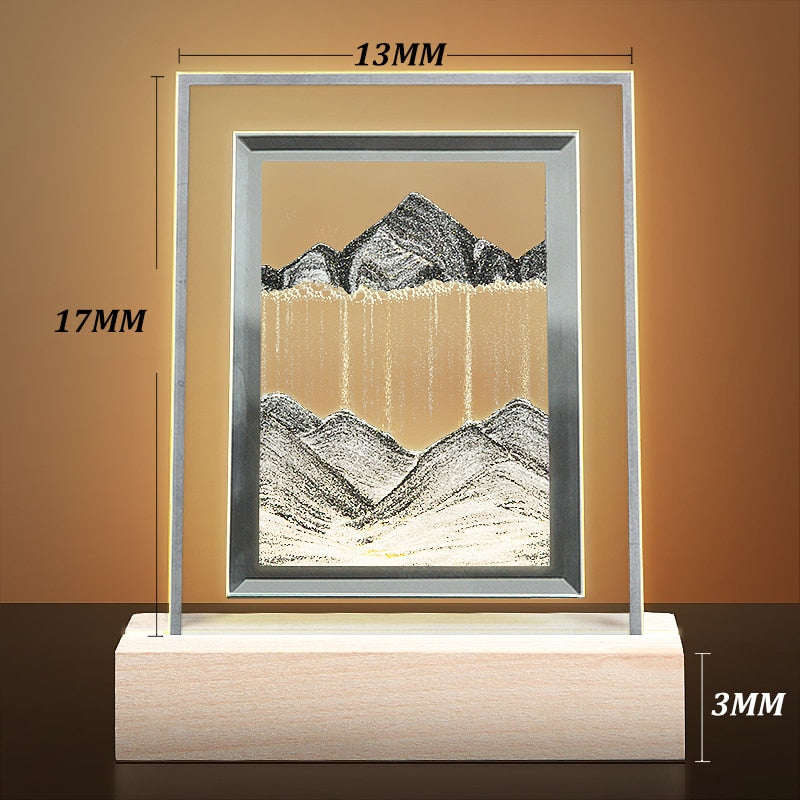 LED Sand Hourglass Falling Picture Frame - Modern Art - Various Designs