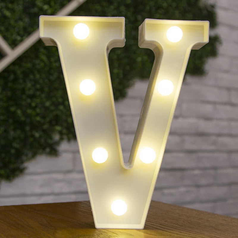 16cm High Number & Letter LED Lights - A to Z - 0 to 9