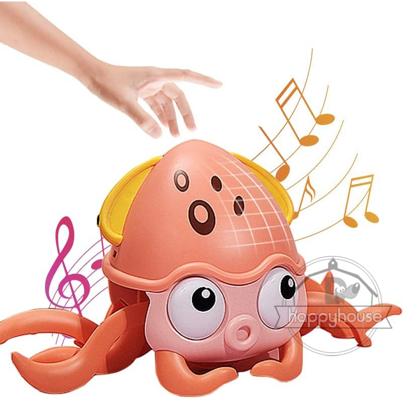 Children's Kids Crab / Squid Crawler Toy - Light Up & Move