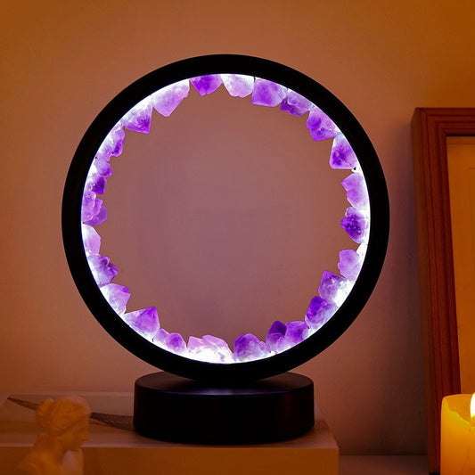 Amethyst Mineral LED Lamp - Variety of Mineral Designs