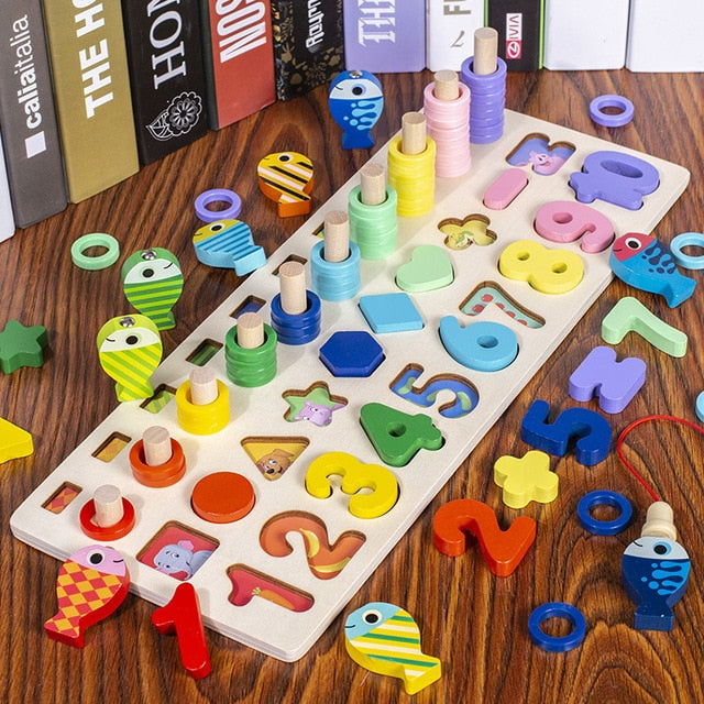 Toddler Childrens Wooden Learning Board Toys & Games - Various Styles