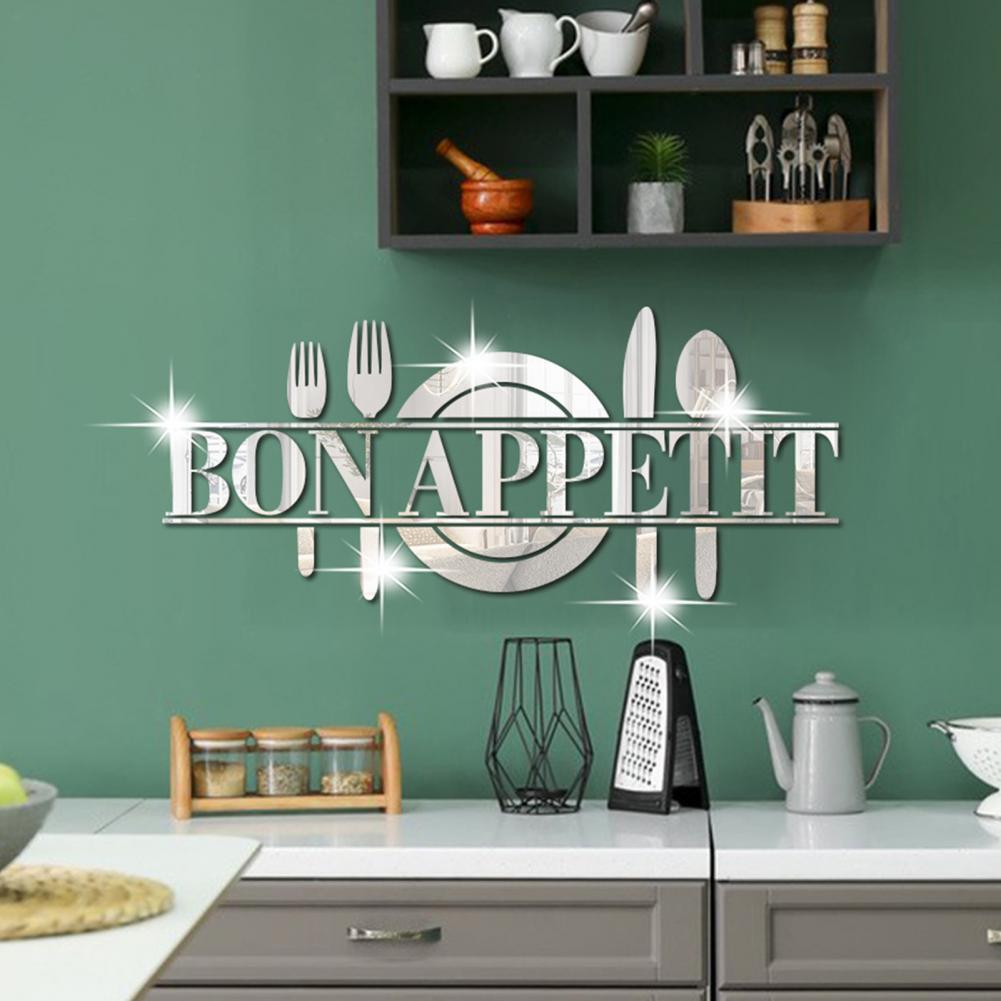 Acrylic Kitchen Wall Decal - Bon Appetit - Various Colours