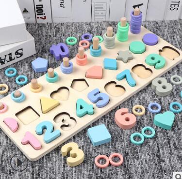 Toddler Childrens Wooden Learning Board Toys & Games - Various Styles