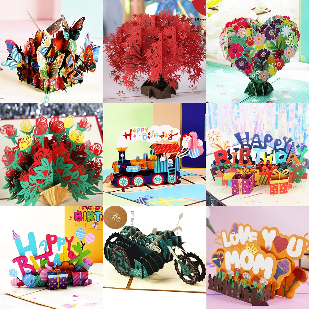 3D Pop-up Origami Various Occasion Gift - Various Designs